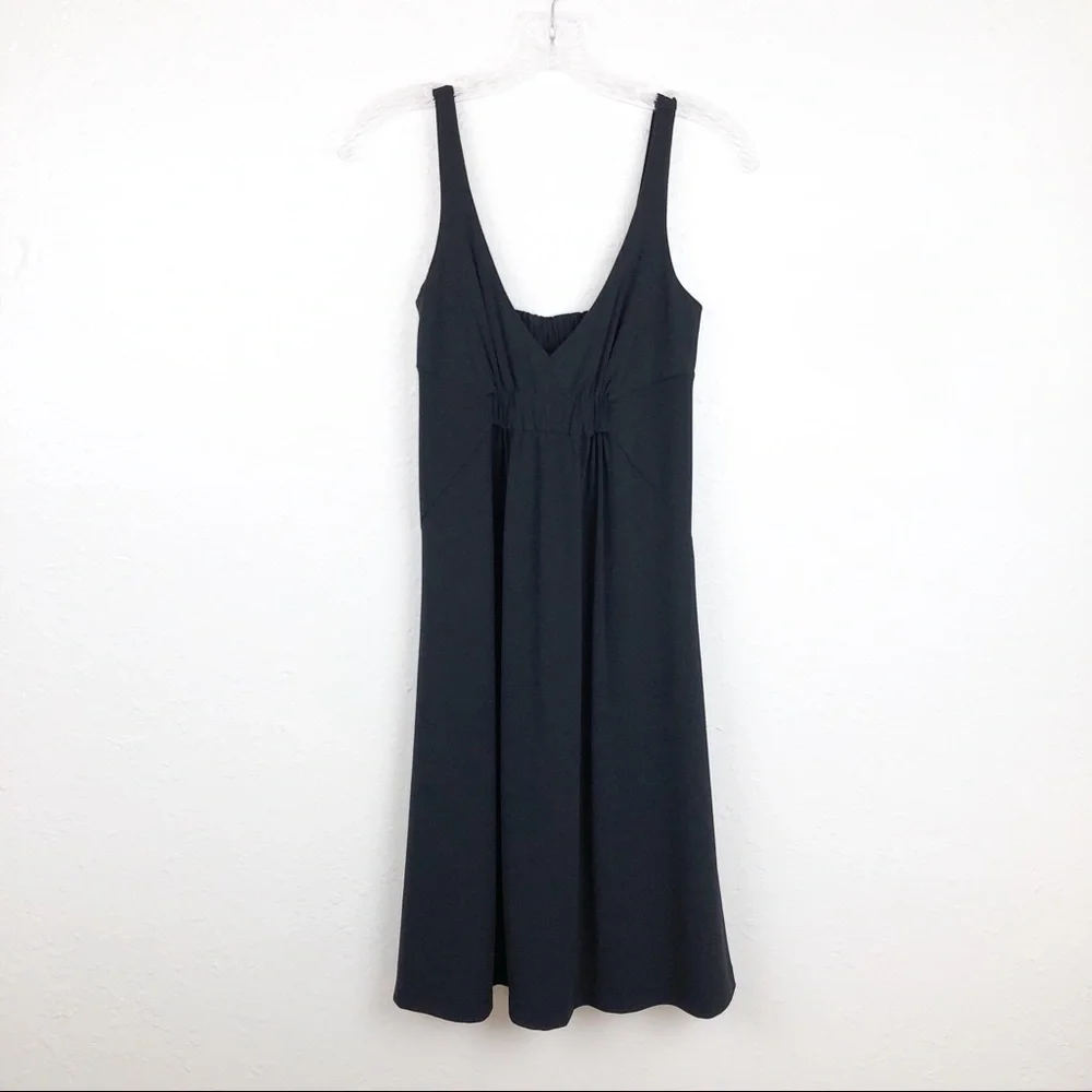 CAbi Black Ruched Waist Dress‎ Small